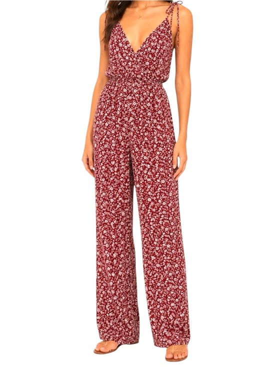 Abercrombie & Fitch Pants - Abercrombie & Fitch Floral Halter Jumpsuit Wide Leg Romper Small Cottagecore